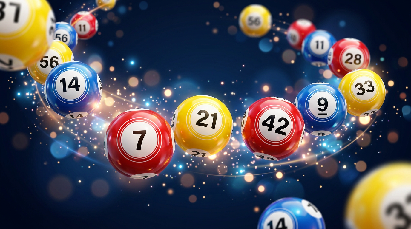 Abstraktná ilustrácia lotérie na pozadí hero sekcie